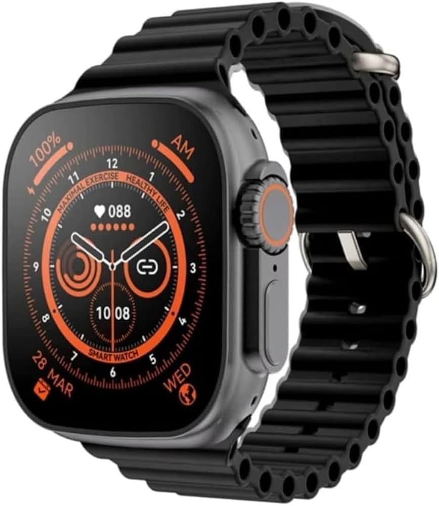 7 in 1 Ultra Smart Watch with 7 Straps Metal Ocean Rubber Nylon Wireless Charger Bt Call 7 in 1 Ultra Smartwatch